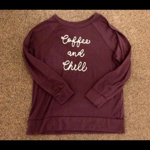 Purple Long Sleeved Shirt - Coffee and Chill